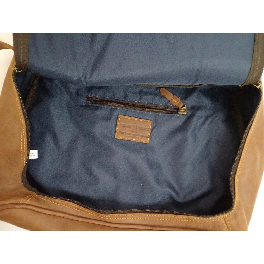 Links and Kings Genuine Leather Golf Shoe Bag Travel Full Grain Leather